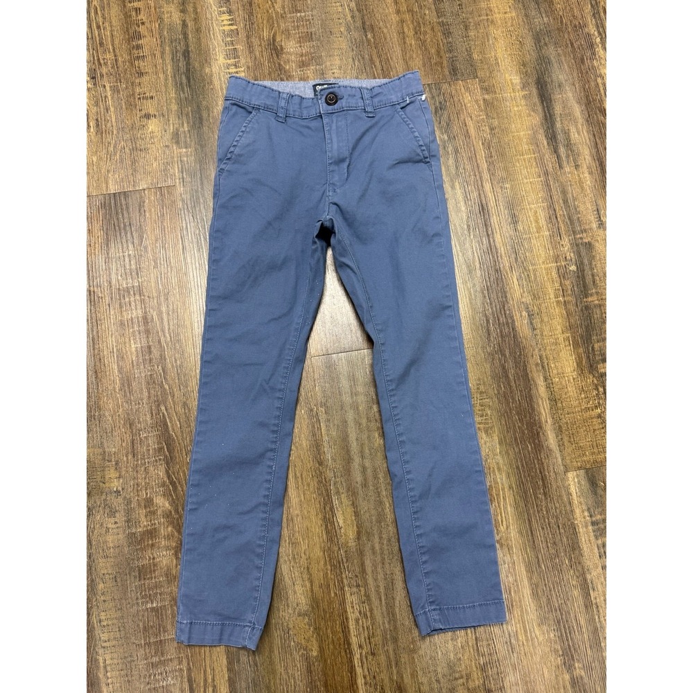 OshKosh‎ B'gosh Pants Size 7 Unisex Blue Chinos with Elastic Waist Cotton Blend